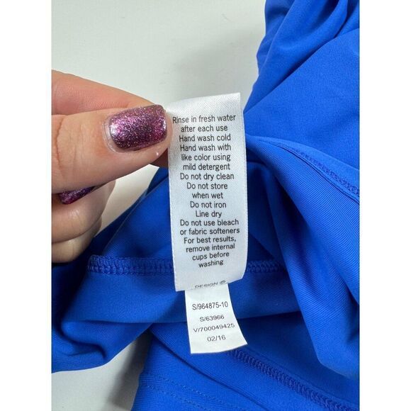 Athleta Twist Up Underwire Convertible Tankini Top Caspian Blue 32D/32DD Swim - Picture 7 of 7